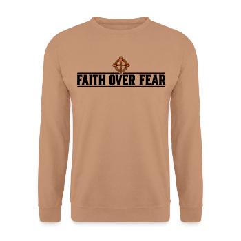 FOF#1004 - Unisex Pullover - Mocca - Vorne - Alina (178cm) & Michal (187cm)