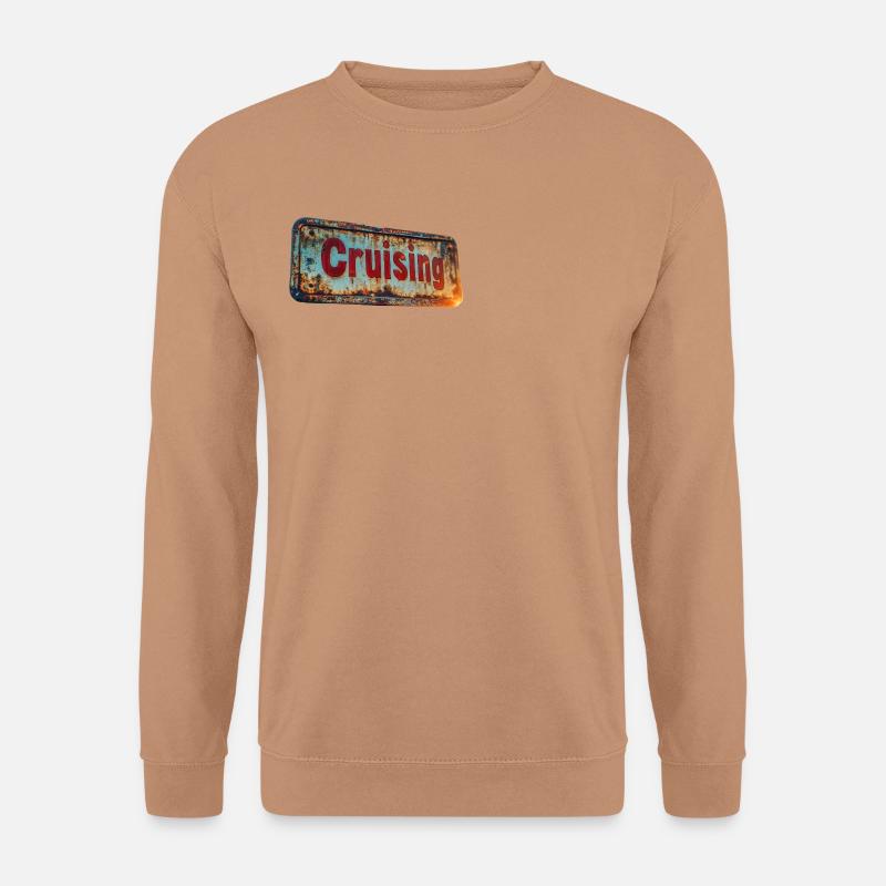 Cruising-Schild im rostigen Vintage-Look - Unisex Pullover - Mocca