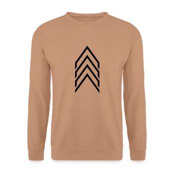 Rang 3 - Unisex Pullover - Mocca - Vorne - Alina (178cm) & Michal (187cm)