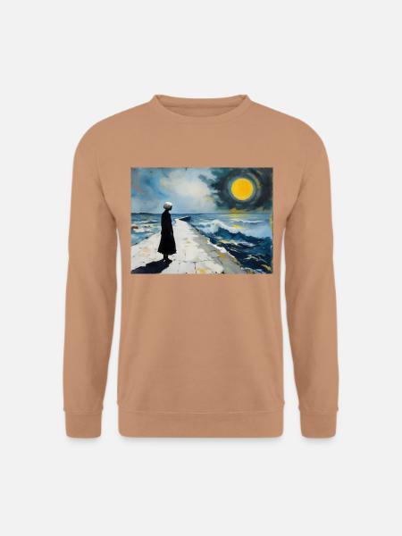 Sonnenpfad am Meer - Unisex Pullover - Mocca