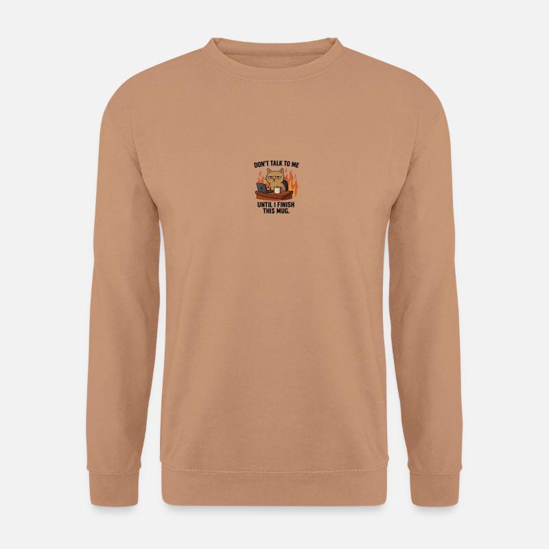 Tasse à café avec chat de bureau - Sweat-shirt Unisexe - moka