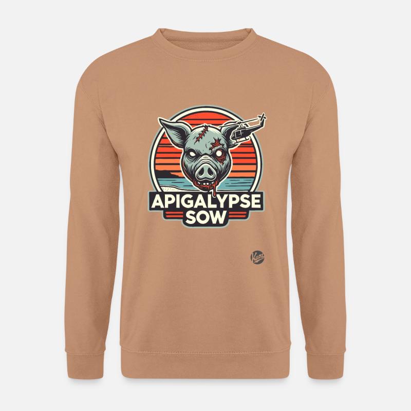 Apokalypse-Schwein - Unisex Pullover - Mocca