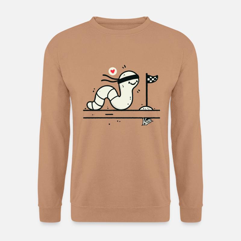 Langsame Wurmrennen Ziellinie - Unisex Pullover - Mocca
