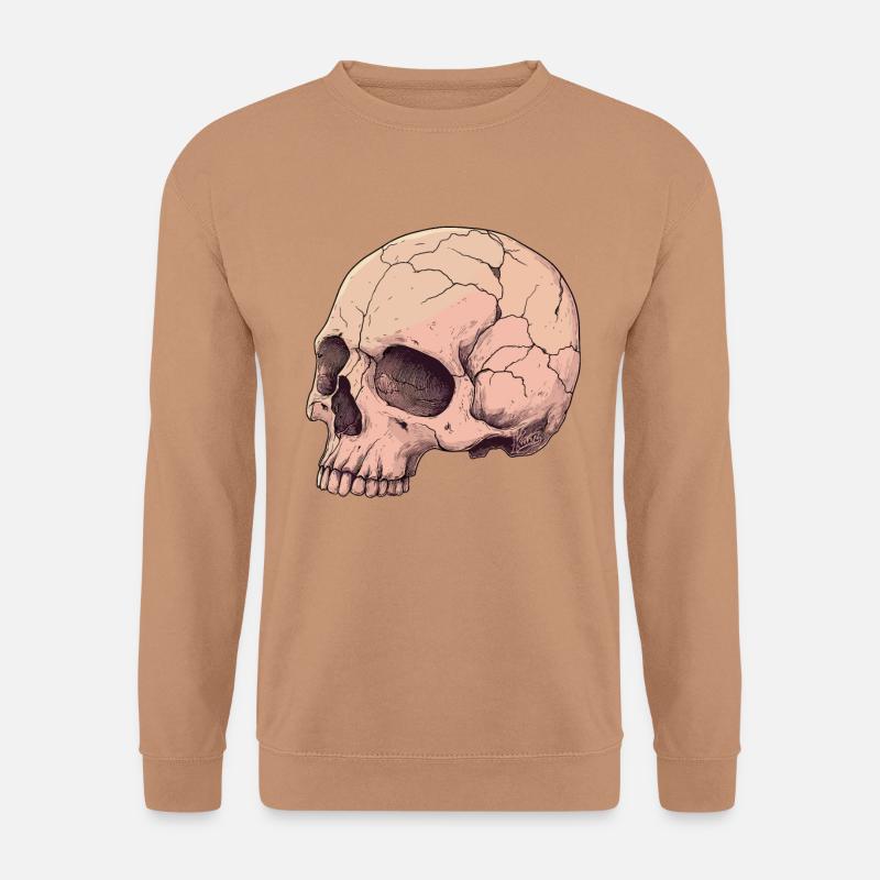 Pink rosa Totenkopf - Unisex Pullover - Mocca
