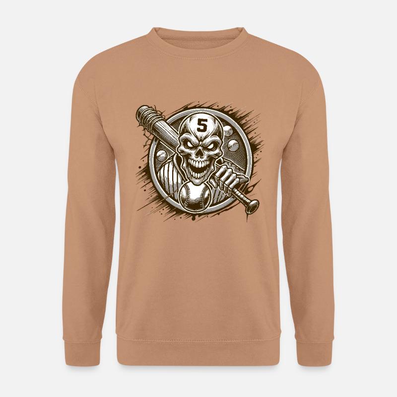 Baseball Totenkopf Schädel - Unisex Pullover - Mocca
