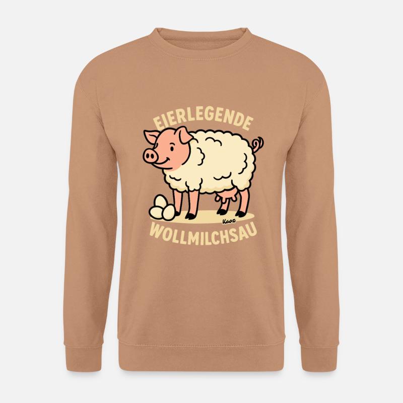 Eierlegende Wollmilchsau Cartoon - Unisex Pullover - Mocca