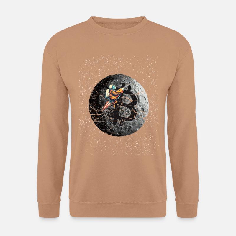 Bitcoin to the moon - Unisex Pullover - Mocca