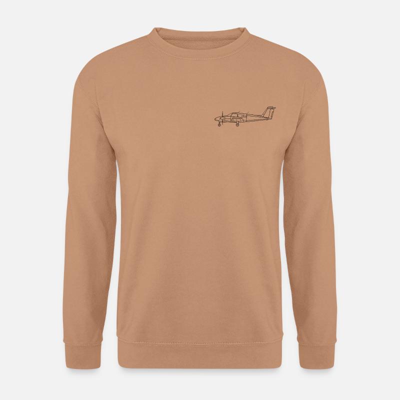 Propeller Flugzeug PA44 - Unisex Pullover - Mocca