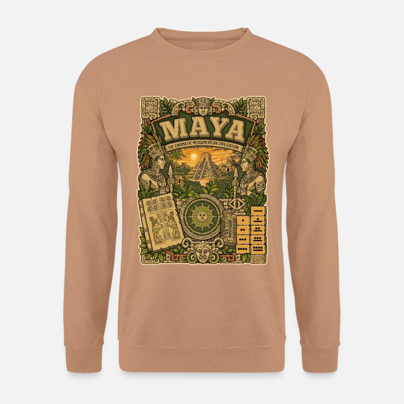 Maya-Zivilisation - Unisex Pullover - Mocca