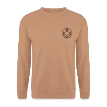 Papa 26 Papa Papa Bébé Papa 2026 Cadeau de fête des pères - Sweat-shirt Unisexe - moka - Devant - Alina (178cm) & Michal (187cm)