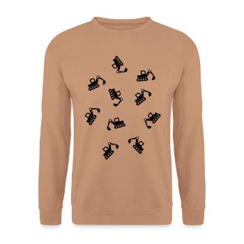 de nombreux chantiers de chantier de dragage - Sweat-shirt Unisexe - moka - Devant - Alina (178cm) & Michal (187cm)