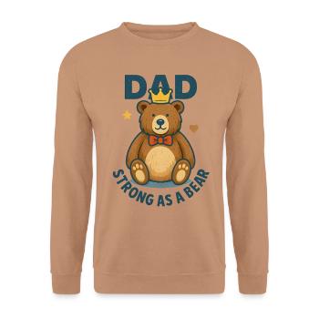 Dad, strong as a bear - Unisex Sweatshirt - mocha - Front - Alina (178cm) & Michal (187cm)