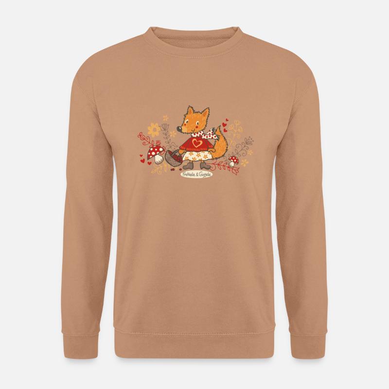 Fuchs auf Beerensuche - Unisex Pullover - Mocca