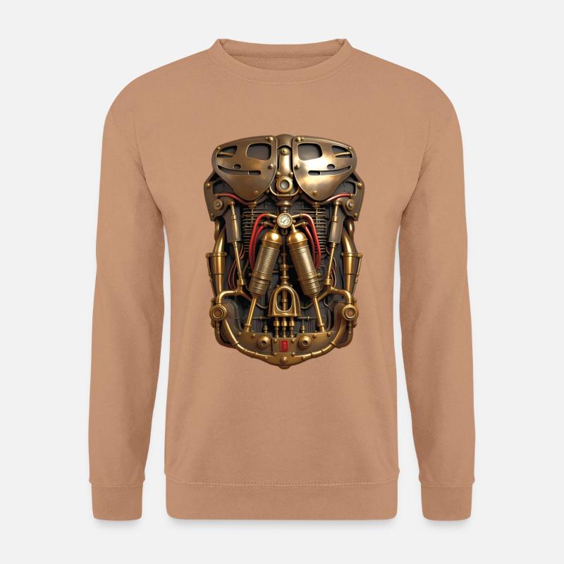 CYBORG-RÜSTUNG – Steam Punk'n'Roll - Unisex Pullover - Mocca
