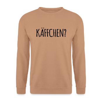 Tasse Kaffee Käffchen Kaffeeliebhaber lustig - Unisex Pullover - Mocca - Vorne - Alina (178cm) & Michal (187cm)