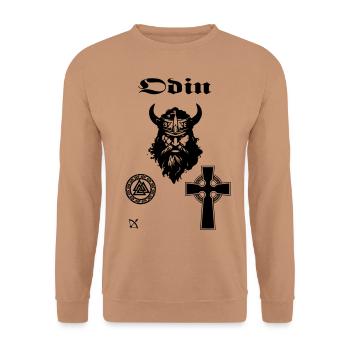 Odin 1 - Unisex Pullover - Mocca - Vorne - Alina (178cm) & Michal (187cm)