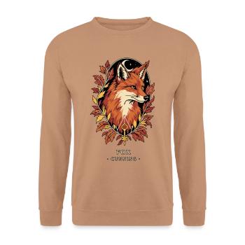 ZORRO TOTEM Einfallsreichtum - Unisex Pullover - Mocca - Vorne - Alina (178cm) & Michal (187cm)