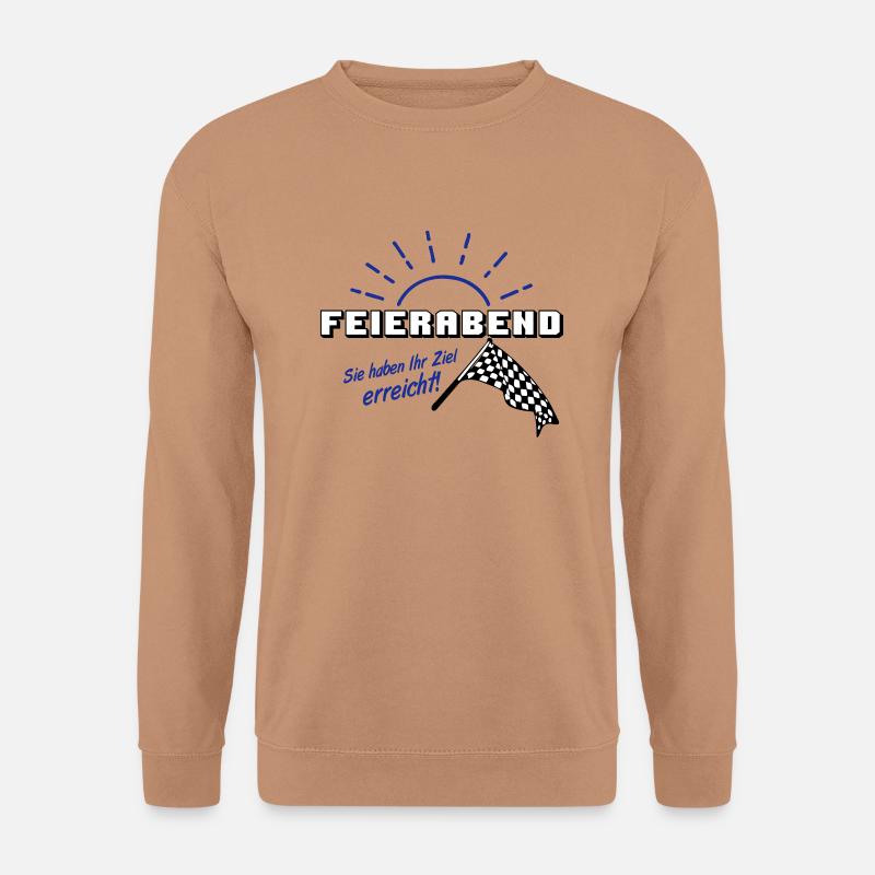 Fun Party Spruch Statement Shirt Feierabend (25) - Unisex Pullover - Mocca