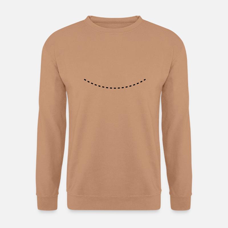 Dashed Curved Line - Sweat-shirt Unisexe - moka