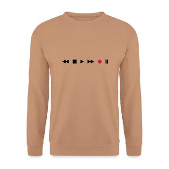 Tape Deck - Unisex Pullover - Mocca - Vorne - Alina (178cm) & Michal (187cm)