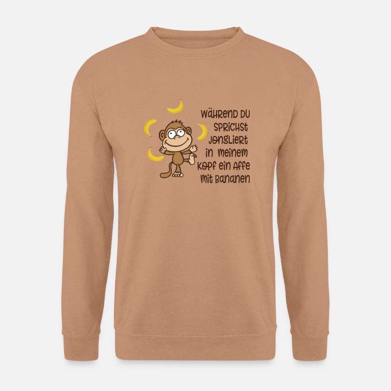 Affe mit Bananen - Unisex Pullover - Mocca