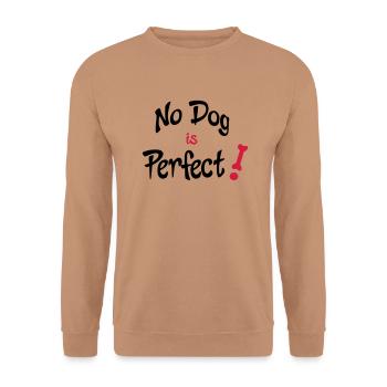 lustiger hund - Unisex Pullover - Mocca - Vorne - Alina (178cm) & Michal (187cm)