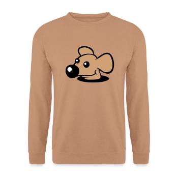 Souris Grand Nez Trou Inférieur Trou De Souris Peeps Mignon - Sweat-shirt Unisexe - moka - Devant - Alina (178cm) & Michal (187cm)