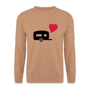 camping_love - Sweat-shirt Unisexe - moka - Devant - Alina (178cm) & Michal (187cm)