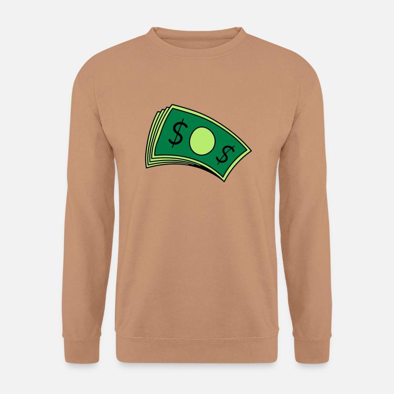 Geld Haufen Scheine - Unisex Pullover - Mocca