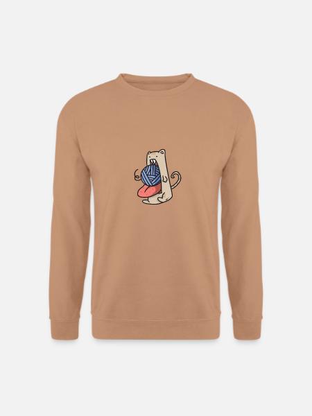 das essen-all-you-can Katze - Unisex Pullover - Mocca