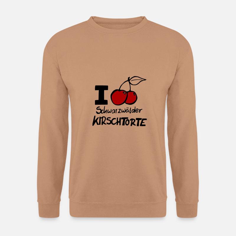 I LOVE Schwarzwälder Kirschtorte - Unisex Pullover - Mocca