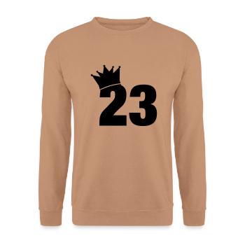 23_krone_f1 - Unisex Sweatshirt - mocha - Front - Alina (178cm) & Michal (187cm)