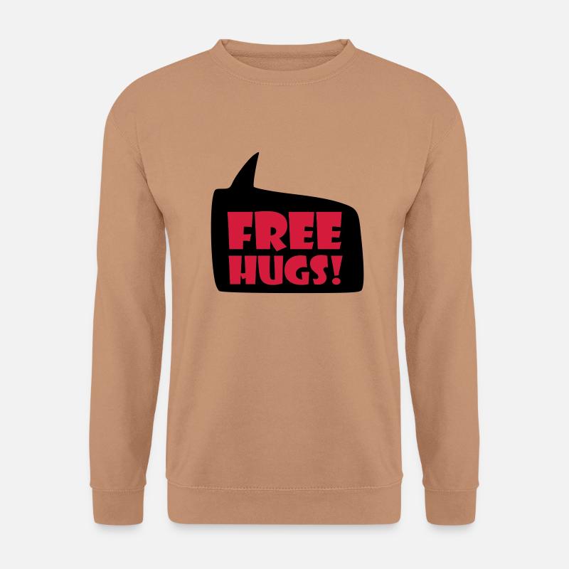 free hugs - Unisex Pullover - Mocca