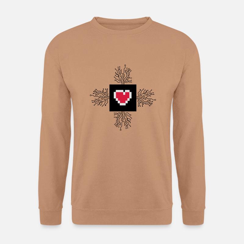 cpu_heart_02 - Unisex Pullover - Mocca