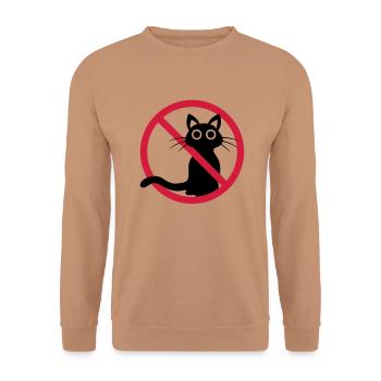 Chat noir interdit - Sweat-shirt Unisexe - moka - Devant - Alina (178cm) & Michal (187cm)