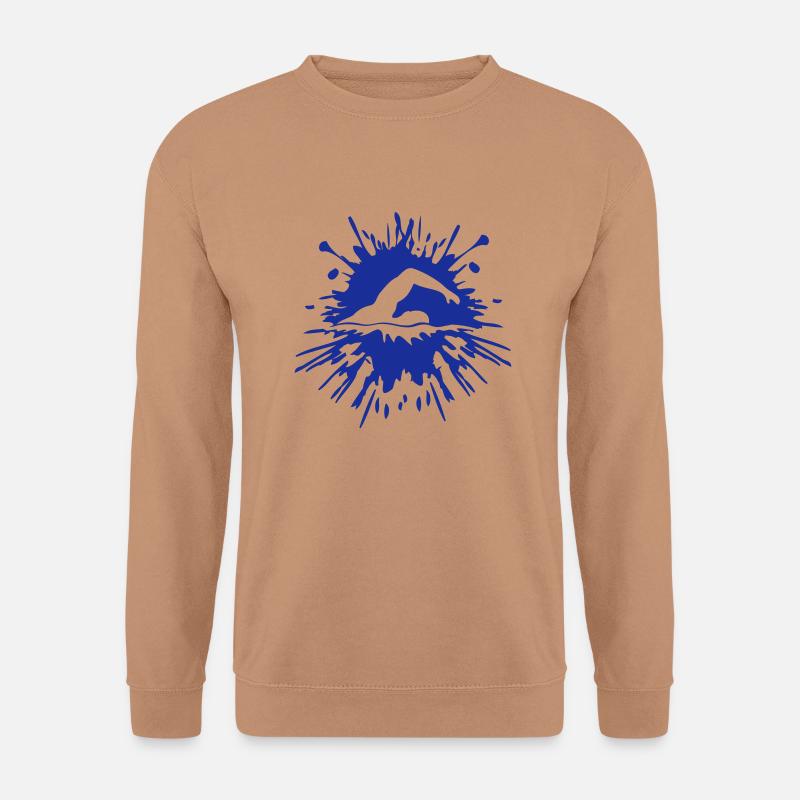 Spritzer Klecks Schwimmer - Unisex Pullover - Mocca