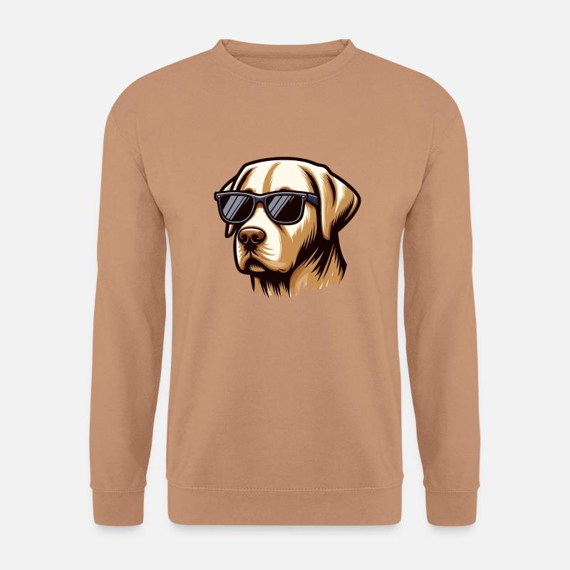 Cooler Labrador Hundekopf - Unisex Pullover - Mocca