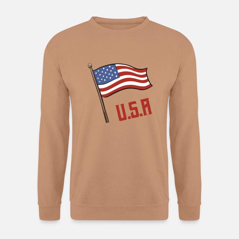 USA Fahne - Unisex Pullover - Mocca