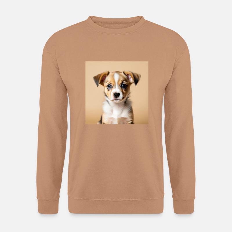 Welpen Hund in braun / Beige - Unisex Pullover - Mocca
