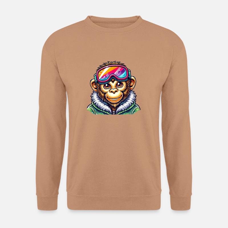 affe skibrille - Unisex Pullover - Mocca