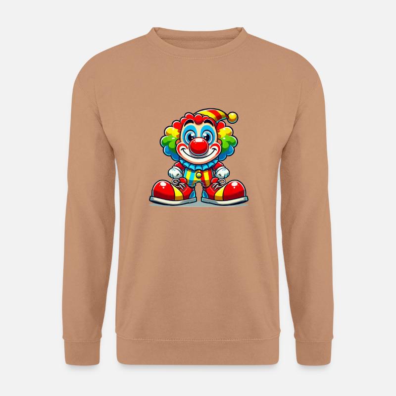 clown cartoon - Unisex Pullover - Mocca