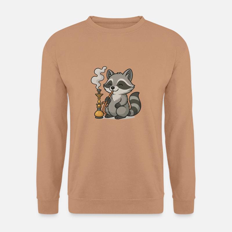 Wasserpfeife Waschbär Geschenk - Unisex Pullover - Mocca