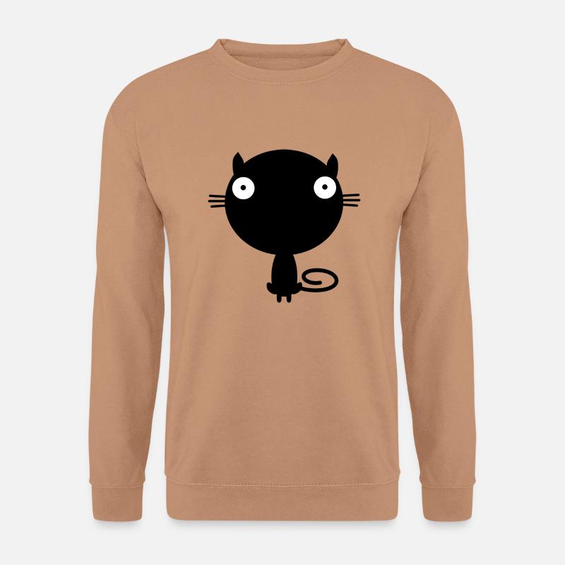 Süße schwarze Katze - Unisex Pullover - Mocca