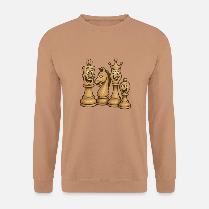 Schach holz - Unisex Pullover - Mocca