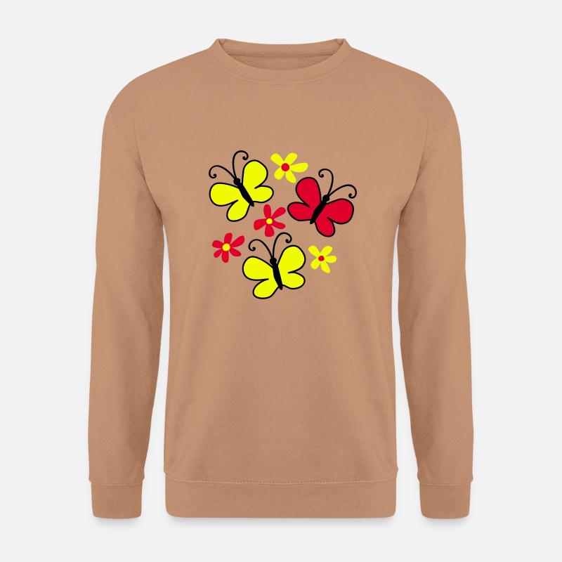 butterflies - Unisex Pullover - Mocca