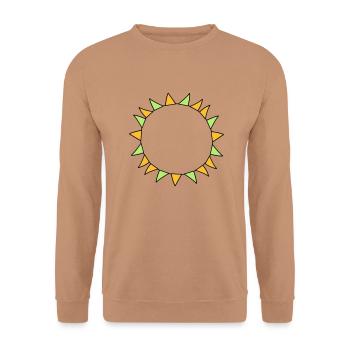 colorful garland circle ring round frame party dekora - Unisex Sweatshirt - mocha - Front - Alina (178cm) & Michal (187cm)