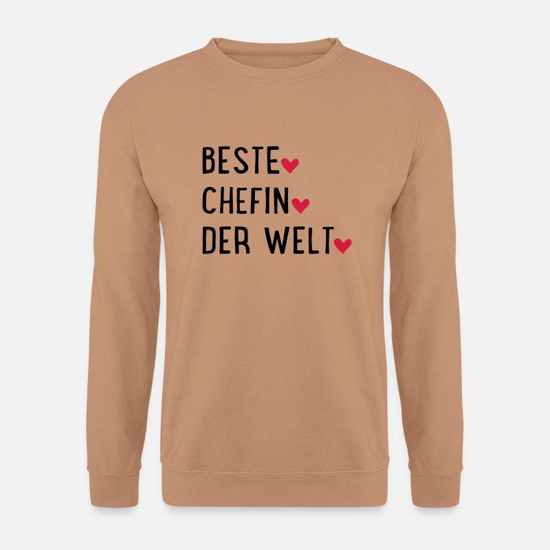 Beste Chefin der Welt - Unisex Pullover - Mocca