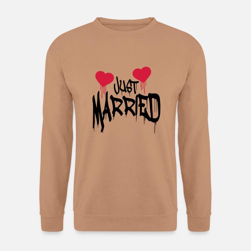 Just married Logo funny herzblut - Unisex Sweatshirt - mocha