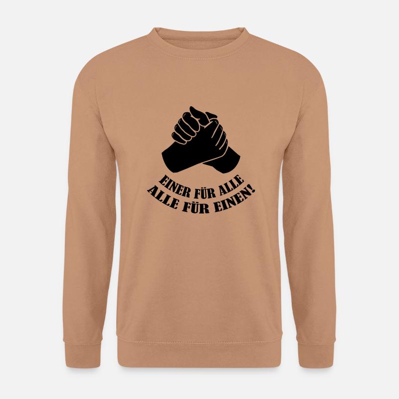 einer_fuer_alle_001 - Unisex Pullover - Mocca