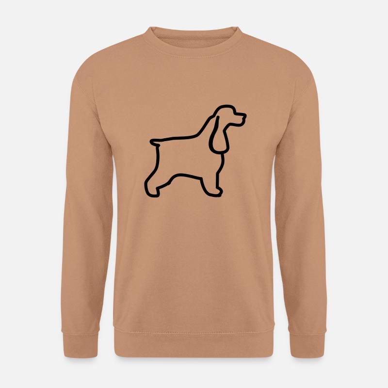 English Cocker Spaniel Outline - Unisex Sweatshirt - mocha